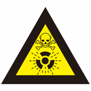 (경고표지) 방사선물질 경고-206