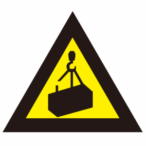 (경고표지) 매달린 물체 경고-208